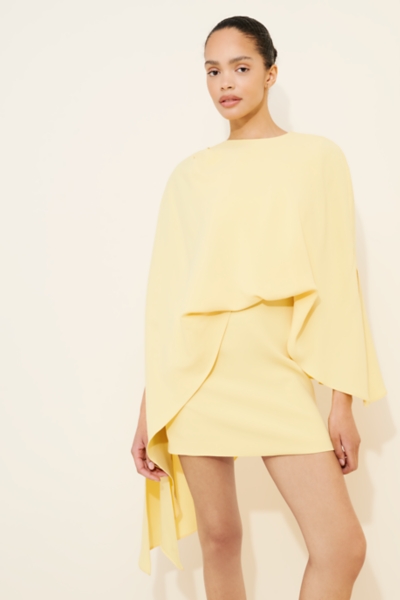 pink mini dress with long sleeves Olio Rose Ruffle Mini Dress Pink / L