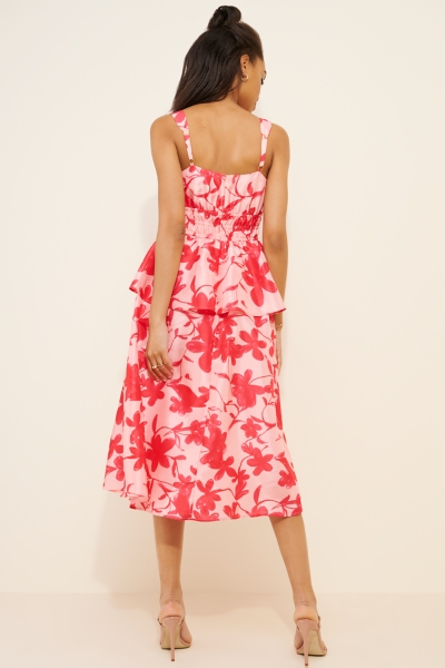 Ruched Floral Midi Dress | Nuuly