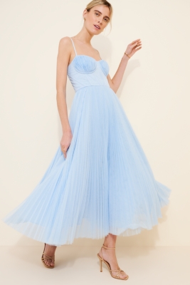 Pintuck Paradise Maxi Dress