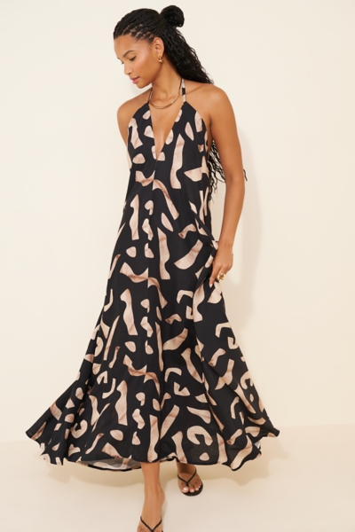 fitted lace wedding dress AFENDS Womens Asta - Seersucker Maxi Dress