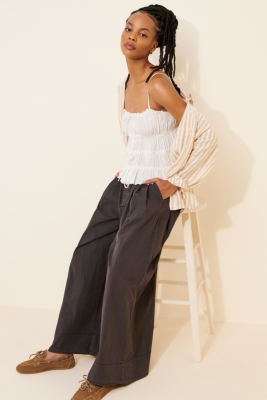 Free People ★ Paige Pleated Pull-On Trousers Free People Paige Pleated Pull-On Trousers | Lyst