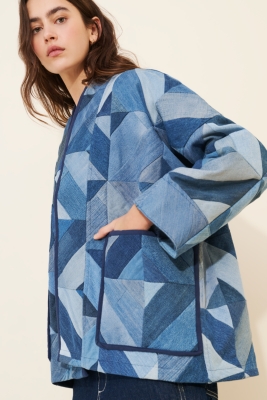 Elliot Patchwork Denim Jacket | Nuuly