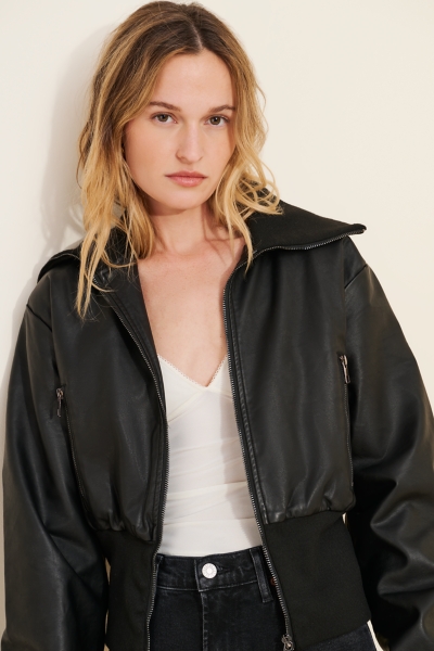 Vegan Leather Westwood Crop Jacket | Nuuly