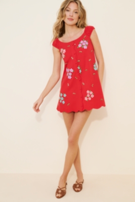 なつ　HOLIDAY LINEN MINI DRESS リネンミニドレス なつ HOLIDAY LINEN MINI DRESS リネンミニドレス HOLIDAY