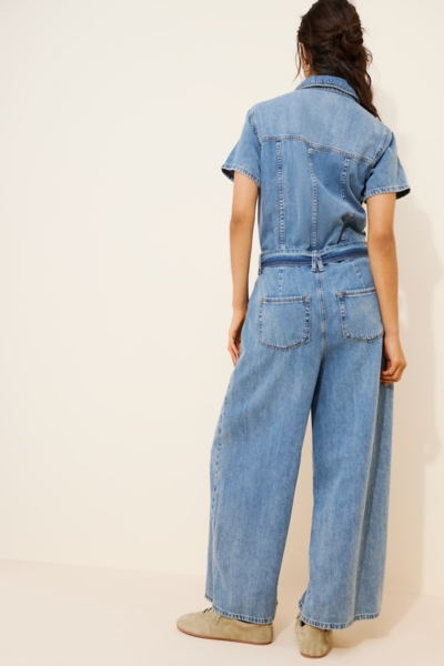 Fit For Success Lite Linen Denim Jumpsuit | Nuuly