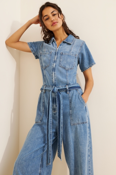 Fit For Success Lite Linen Denim Jumpsuit | Nuuly