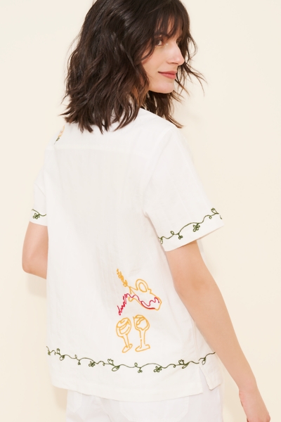 Unisex Graphic Open Collar Top | Nuuly