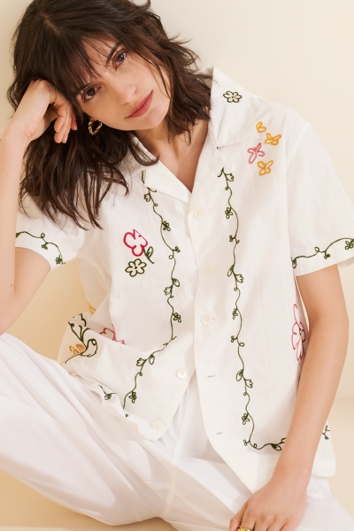 Unisex Graphic Open Collar Top | Nuuly