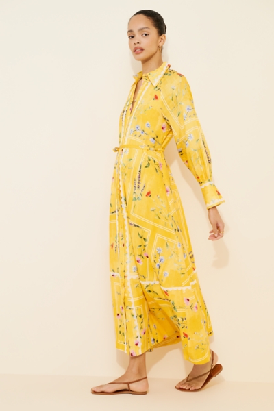 Aria Linen Blend Long Sleeve Maxi Dress | Nuuly
