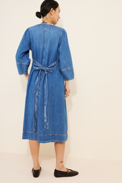 Maternity The Denim Carolina Wrap Midi Dress | Nuuly