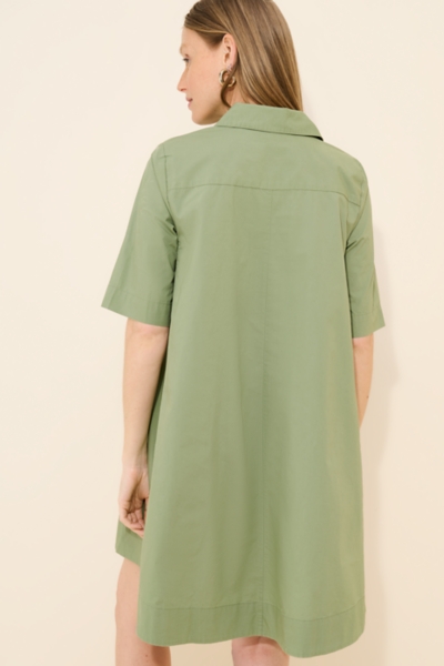green mini shirt dress Maternity The Taylor OXFORDS