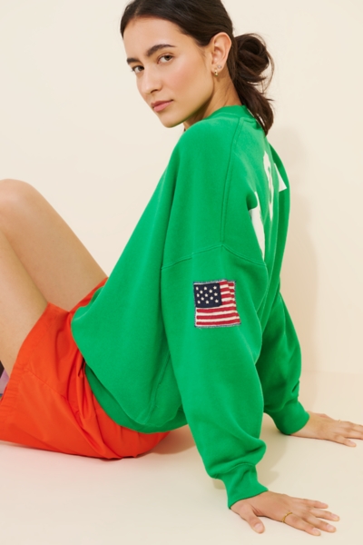 Arctic Fleece Polo Flag Crewneck Sweatshirt