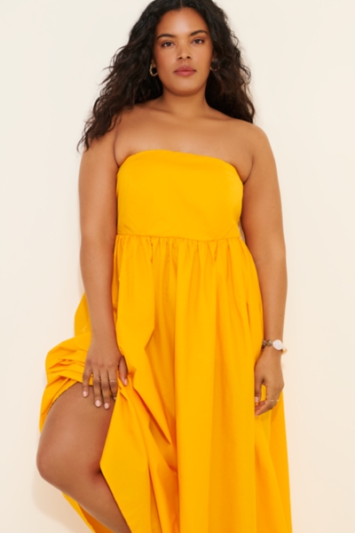 strapless fit and flare maxi dress The Strapless, Fluid Asymmetric Peplum Bodice, Fit And Flare Long Dres –  John Paul Ataker