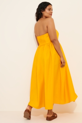Poplin Fit And Flare Maxi Dress