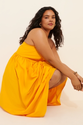 Poplin Fit And Flare Maxi Dress
