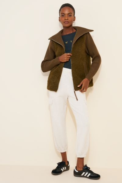 Ardley Zip-Through Mixed Media Jacket | Nuuly