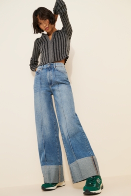 【PORTERNA】Bluny Non-Fade Wide Jeans Hepburn Wide-Leg Cuffed Jeans | Nuuly
