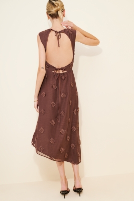 Portofino Fringe Appliqué Midi Dress