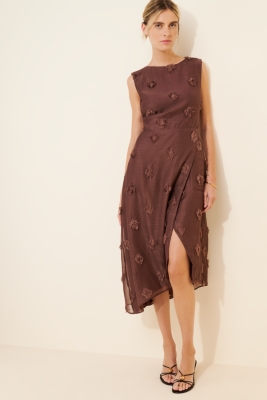 Portofino Fringe Appliqué Midi Dress