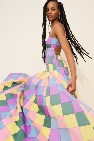 strapless open back dress Strapless Maxi Dress main image 1