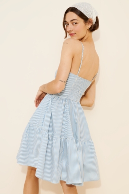 Belted Tiered Midi Dress