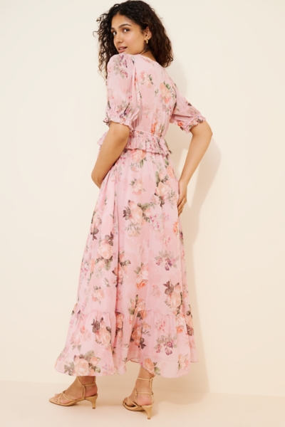 chinese dress ladies Blue & White Tie-Dye Sexy Maxi Dress main image 1