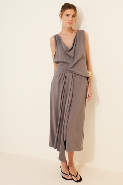 knee length dresses for ladies Odette Floral Lace Midi Dress - Buttermilk main image 0