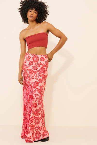 farm rio flowerful birds maxi dress Farm Rio Flowerful Birds Plunge Open-Back Maxi Dress