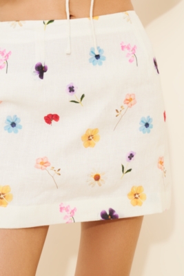 Aurora Linen Mini Skirt