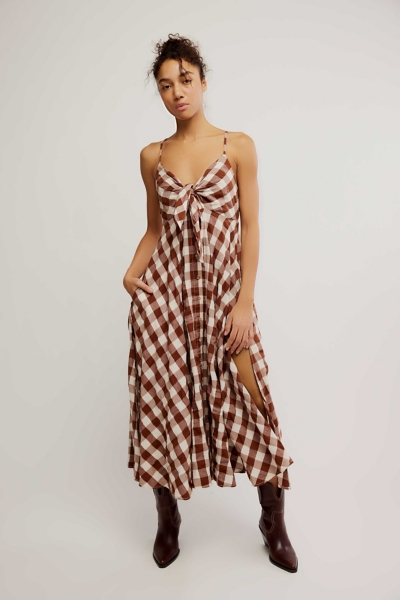 midi slip dress with sleeves Caroline Midi Slip Dress