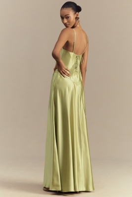 Emmy Satin Corset Maxi Dress