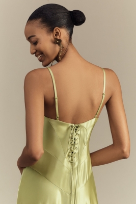 Emmy Satin Corset Maxi Dress
