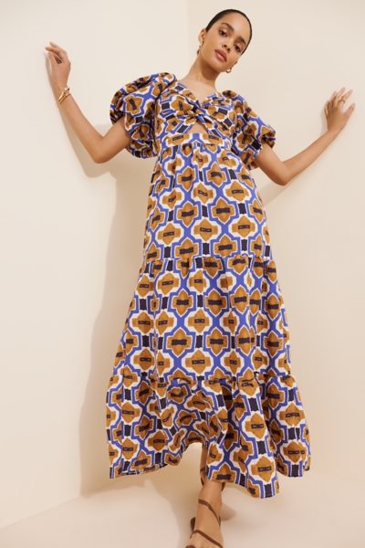 woven maxi dress Rosie Woven Maxi Dress Cream Multi / M