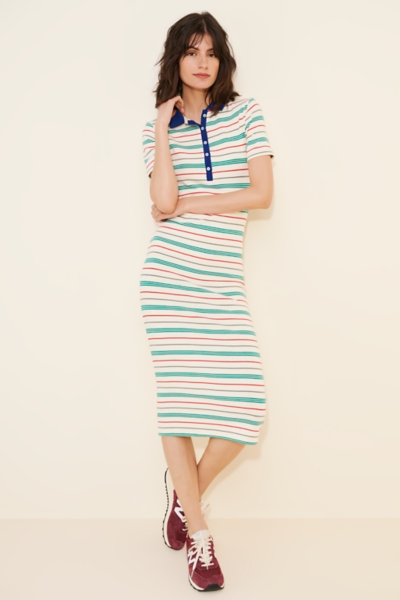 Striped Polo Midi Dress | Nuuly