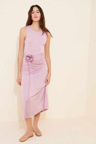 knee length dresses for ladies Just For You Midi Dress - Pink