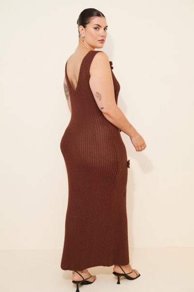 chinese dress ladies Simone Dark Olive Sweater Maxi Dress main image 1