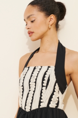 Fernanda Halter Contrast Midi Dress