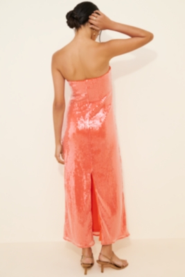 Strapless Sequin Column Dress