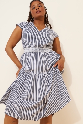 Smocked Poplin Dress