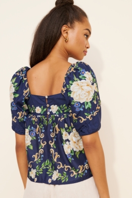 Flower Tapestry Yoke Blouse | Nuuly