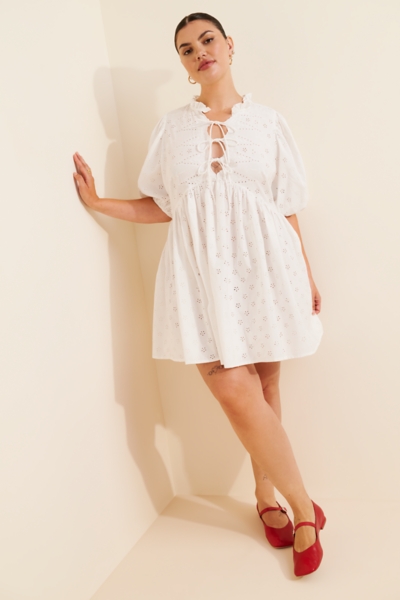 bow neck mini dress & Other Stories | Bow-Neck Mini Dress | Purple