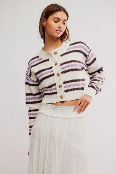 Lila Stripe Cardigan | Nuuly