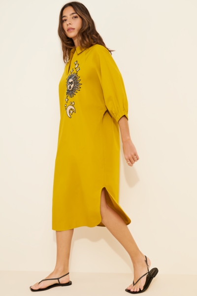 Collared Batwing Midi Dress | Nuuly