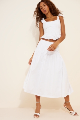 Full Wide Waist Midi Skirt | Nuuly