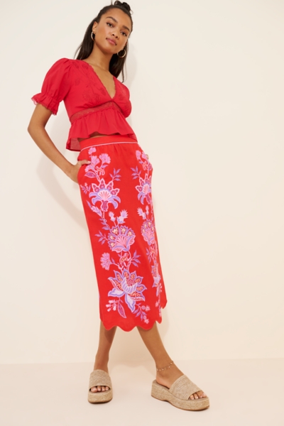 Porcelain Garden Midi Skirt | Nuuly