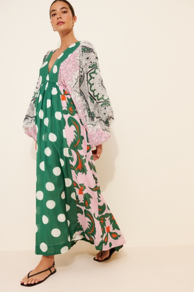 printed flowy dress FP One Ciella Printed Maxi Dress New England Blue / L