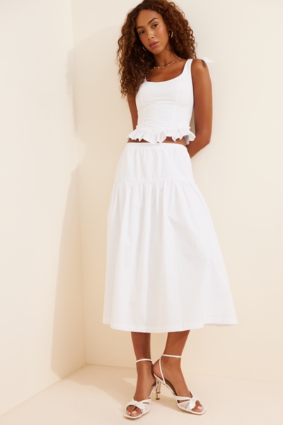Bow Strap Peplum Top | Nuuly