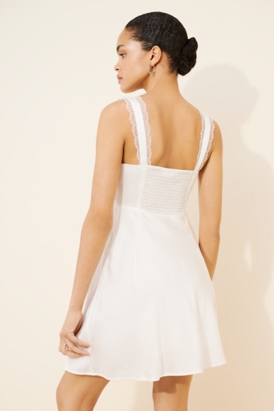 alva mini dress Alva Structured A-Line Gold Button Sleeveless Mini Dress