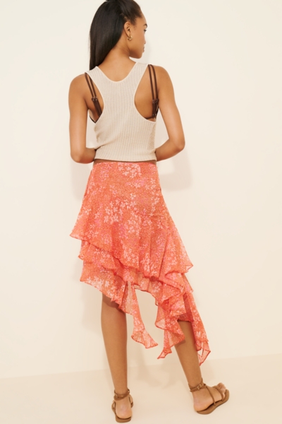 Heather Ruffle Cascade Skirt | Nuuly
