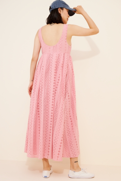 Maternity Sleeveless Eyelet Maxi Dress | Nuuly